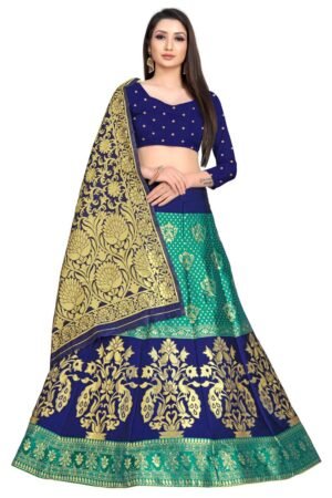 Embroidered Semi Stitched Lehenga Choli