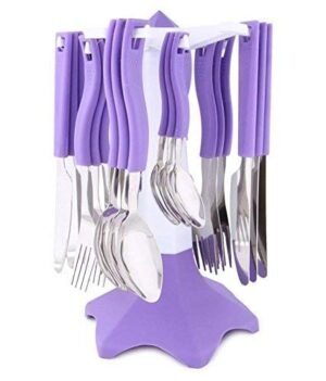 DF201210050 Ganesh Swastik Stainless Steel Cutlery Set, 26-Pieces