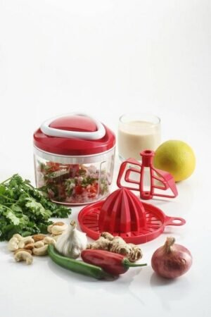 DF201210047 Ganesh Easy Pull 3-in-1 Smart Vegetable Chopper for Kitchen Dry-Fruits Cutter Orange juicer and Beater