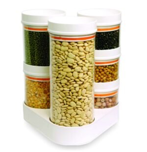 Actionware CRYSTAL FOOD CONTAINER COMBO WITH STAND