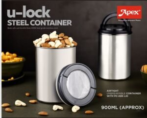 U-LOCK STEEL CONTAINER(2PCS SET) 900 ml