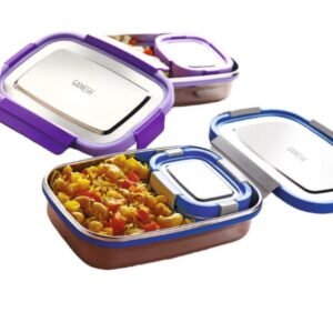 GANESH SHINE STAINLESS STEEL LUNCH BOX SET