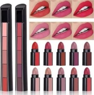 huda love beauty 5 in1 matte multicolor lipstick Combo of 2 Fabulous Matte Shades 5 in 1