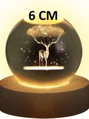 3D Crystal ball night lamp (6 cm)