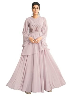 Women Embroidered Georgette Gown Kurta