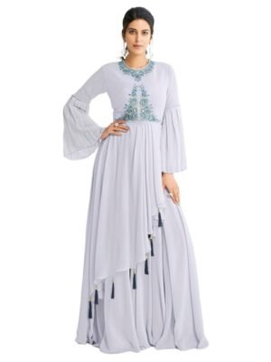 Women Heavy Georgette With Beautiful Fancy Embroidered Work Gown