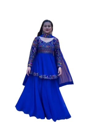 New Arraival Women's Beautiful Embroidery Work Anarkali Gown Type Flared Kurti