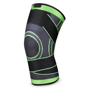 KNEE SUPPORT Leosportz (pack of 1) Knee Sleeve, Compression Fit Support -for Joint Pain and Arthritis Relief, Improved Circulation Compression - Wear Anywhere - Single (Green)