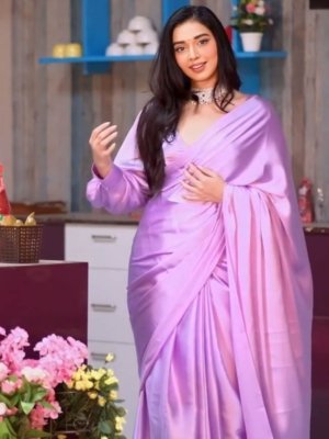 Silk Saree for women in Light Pink