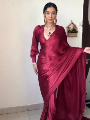 Silk Saree for women in Maroon